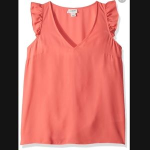 J. Crew Sleeveless Ruffle Top